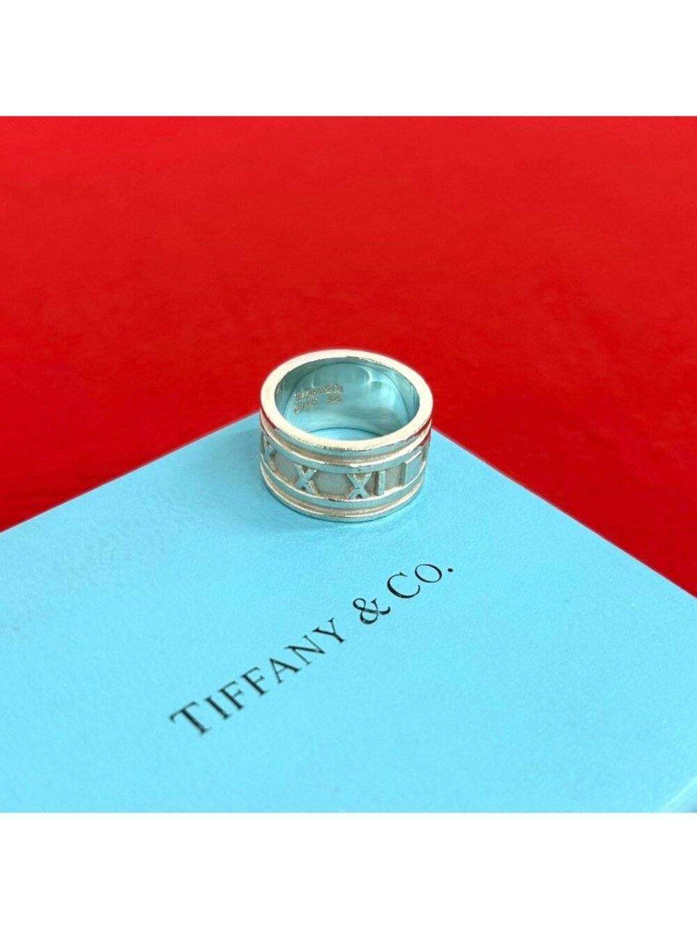Tiffany & Co Atlas Wide Ring 925 Sterling Silver